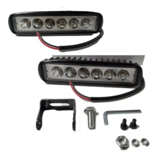 FAROS LED RECTANGULARES UNIV. 12V/24V 6 LEDS 3W (JGO. X2)