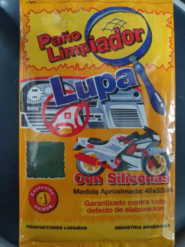 PAÑO LIMPIADOR LUPA CON SILICONA