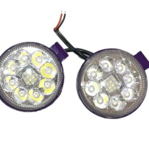 FAROS LED REDONDOS 12V 12 LEDS 3W (JUEGO X 2)