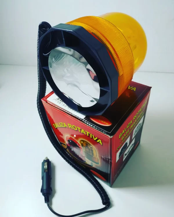 BALIZA ROTATIVA GIRATORIA IMANTADA 12V AMBAR - Image 2