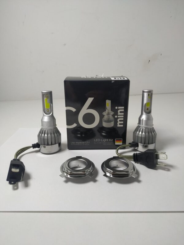 JUEGO LÁMPARAS H4 CREE LED C6 MINI 12V 20000LM SIN COOLER - Image 2