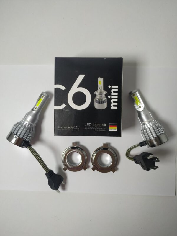 JUEGO LÁMPARAS H4 CREE LED C6 MINI 12V 20000LM SIN COOLER