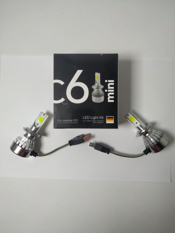 JUEGO LÁMPARAS H7 CREE LED C6 MINI 12V 20000LM SIN COOLER