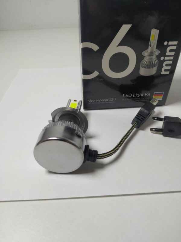 JUEGO LÁMPARAS H7 CREE LED C6 MINI 12V 20000LM SIN COOLER - Image 2
