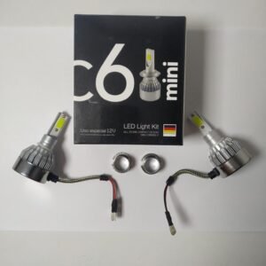 JUEGO LÁMPARAS H3 CREE LED C6 MINI 12V 20000LM SIN COOLER