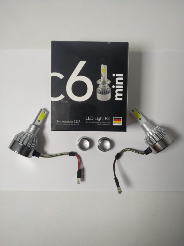 JUEGO LÁMPARAS H3 CREE LED C6 MINI 12V 20000LM SIN COOLER