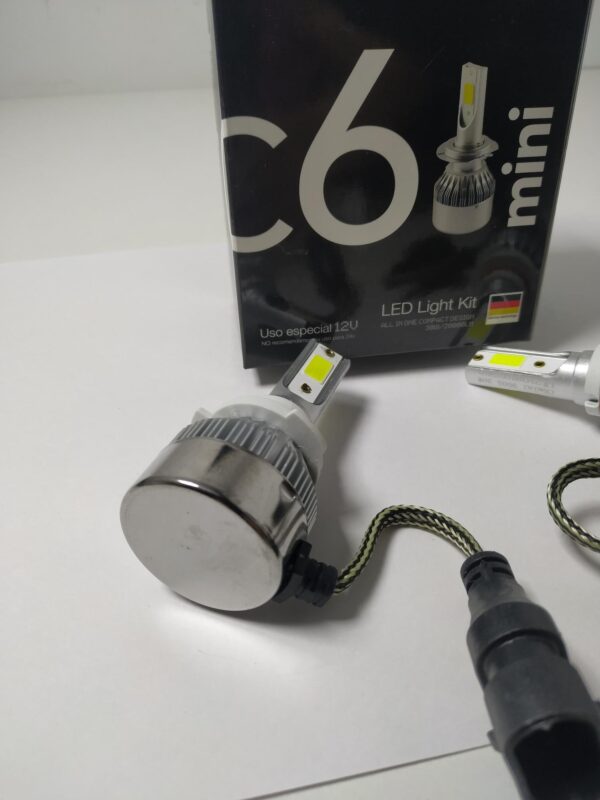 JUEGO LÁMPARAS HB3 CREE LED C6 MINI 12V 20000LM SIN COOLER - Image 4
