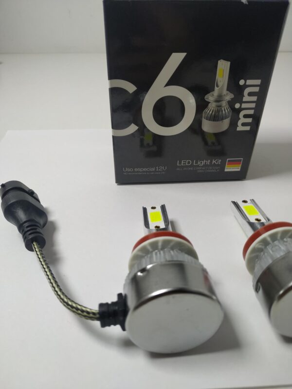 JUEGO LÁMPARAS H11 CREE LED C6 MINI 12V 20000LM SIN COOLER - Image 4