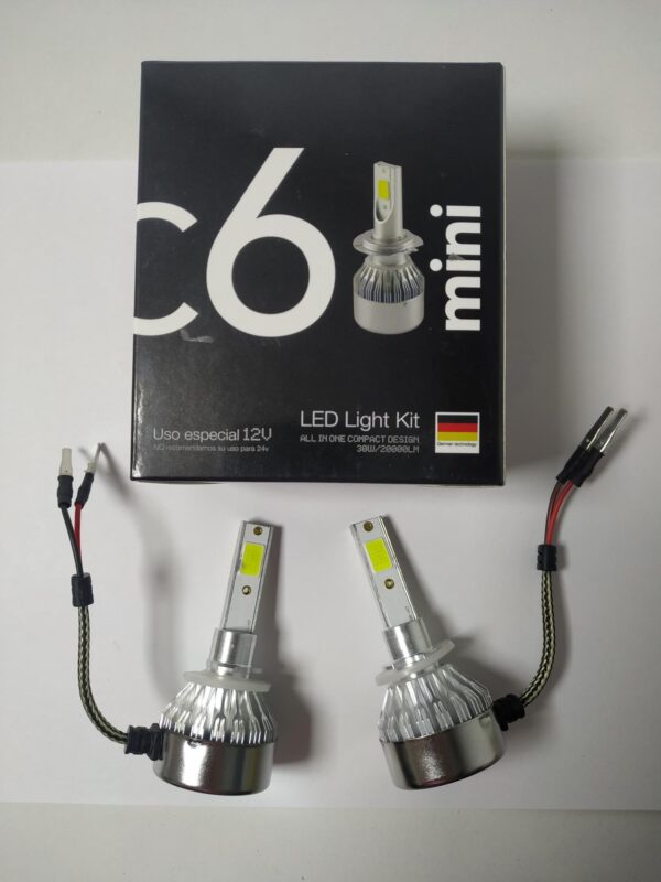 JUEGO LÁMPARAS H27 CREE LED C6 MINI 12V 20000LM SIN COOLER