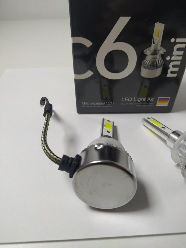 JUEGO LÁMPARAS H27 CREE LED C6 MINI 12V 20000LM SIN COOLER - Image 2