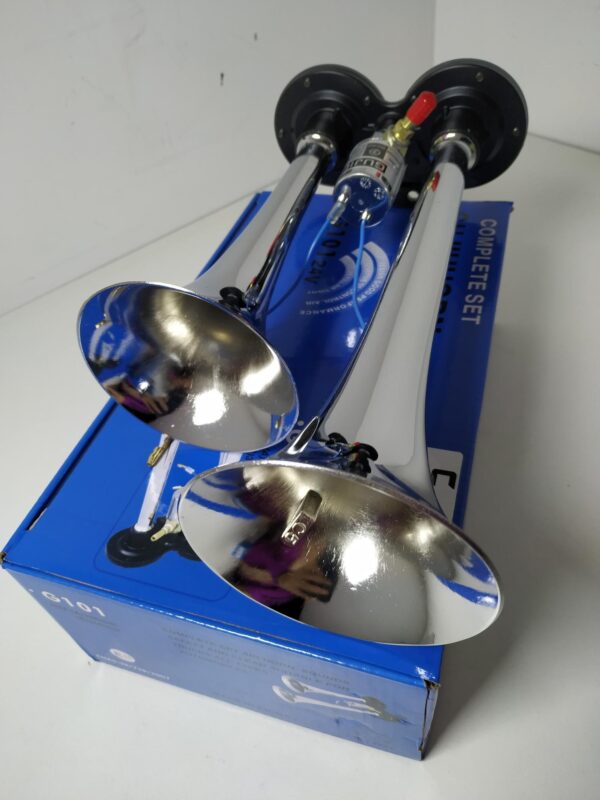 BOCINA AEROELÉCTRICA CROMADA 24V IMPORTADA - Image 7