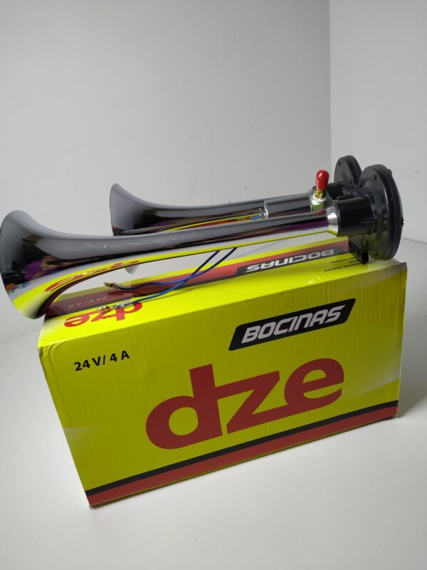 BOCINA AEROELÉCTRICA CROMADA 12V/24V DZE - Image 8