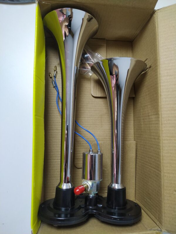 BOCINA AEROELÉCTRICA CROMADA 12V/24V DZE - Image 3