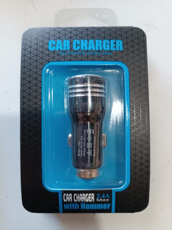 CARGADOR AUTO USB 2 PUERTOS METÁLICO DE COLORES - Image 2