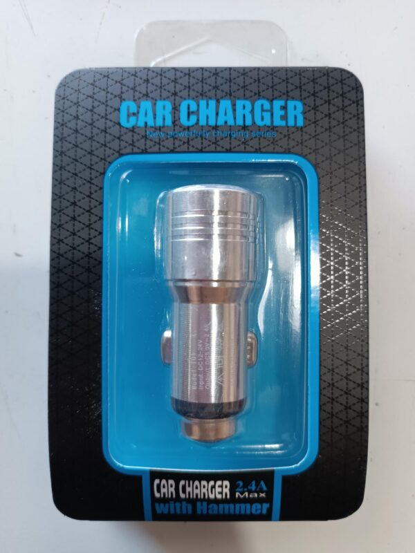 CARGADOR AUTO USB 2 PUERTOS METÁLICO DE COLORES - Image 3