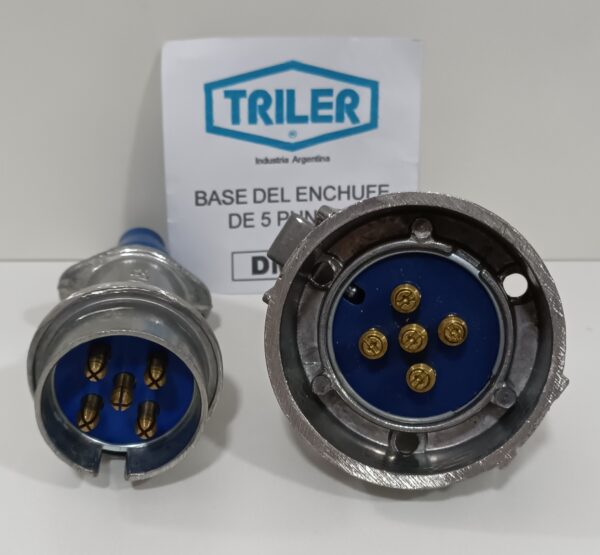 ENCHUFE COMPLETO 5 PUNTOS ALUMINIO TRILER