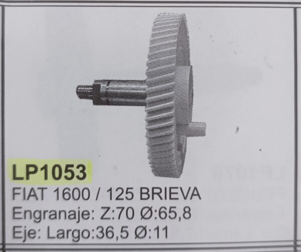 ENGRANAJE L/P FIAT 125 - 1600 BRIEVA