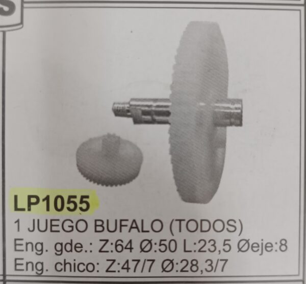 ENGRANAJE L/P BUFALO TODOS JUEGO X 2