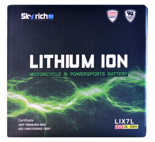 BATERIA DE LITIO SKYRICH LIX7L PARA MOTO LIBRE MANT. - Image 3