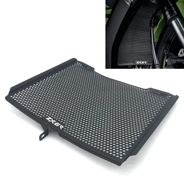 CUBRE RADIADOR PROTECTOR KAWASAKI ZX6R ZX636 2013+ ALUMINIO - Image 4