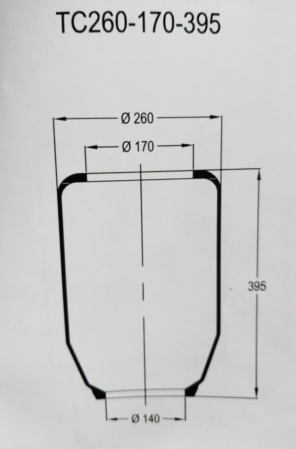 FUELLE CÀMARA SUSPENSIÒN NEUMÀTICA TC260 170 395 - Image 3