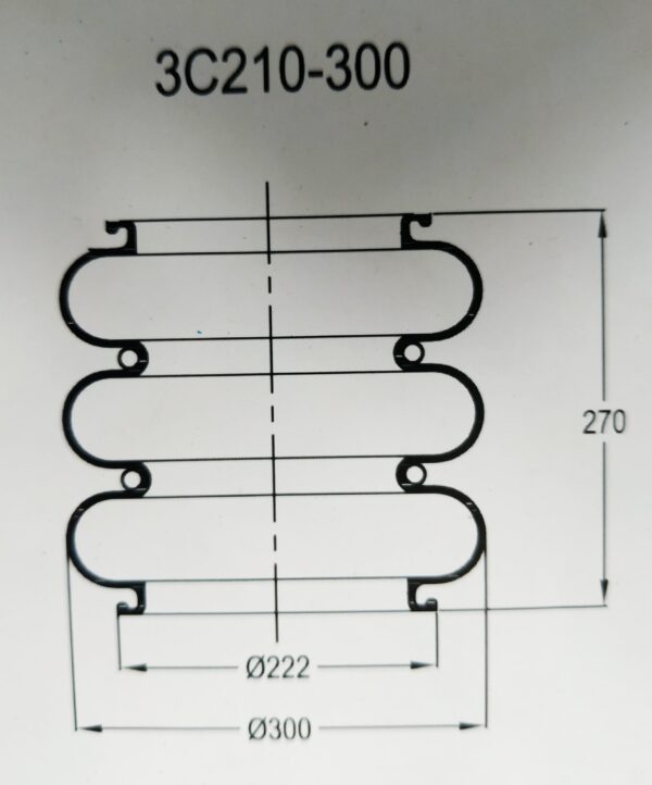 FUELLE CÀMARA SUSPENSIÒN NEUMÀTICA 3C 210 300 - Image 4
